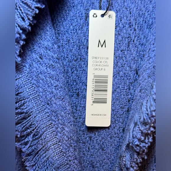 NWT Nic + Zoe Fringe Mix Knit Blazer in Cornflower All Season - Picture 8 of 11